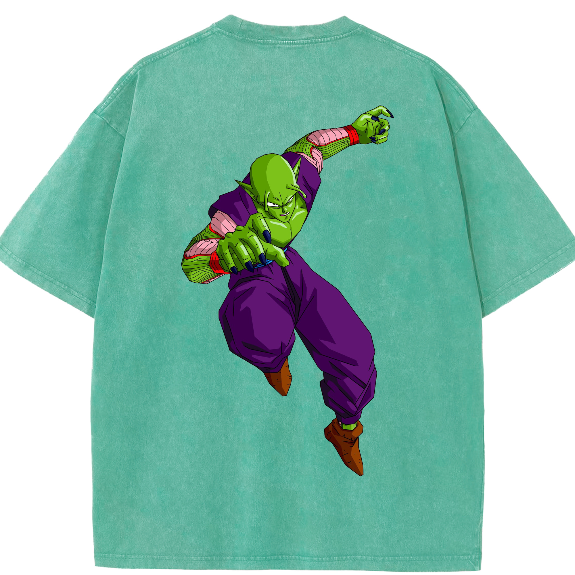 （画像用） ドラゴンボール ピッコロ DRAGON BALL Piccolo 綿100% ヴィンテージ風 半袖Tシャツ（背面プリント）